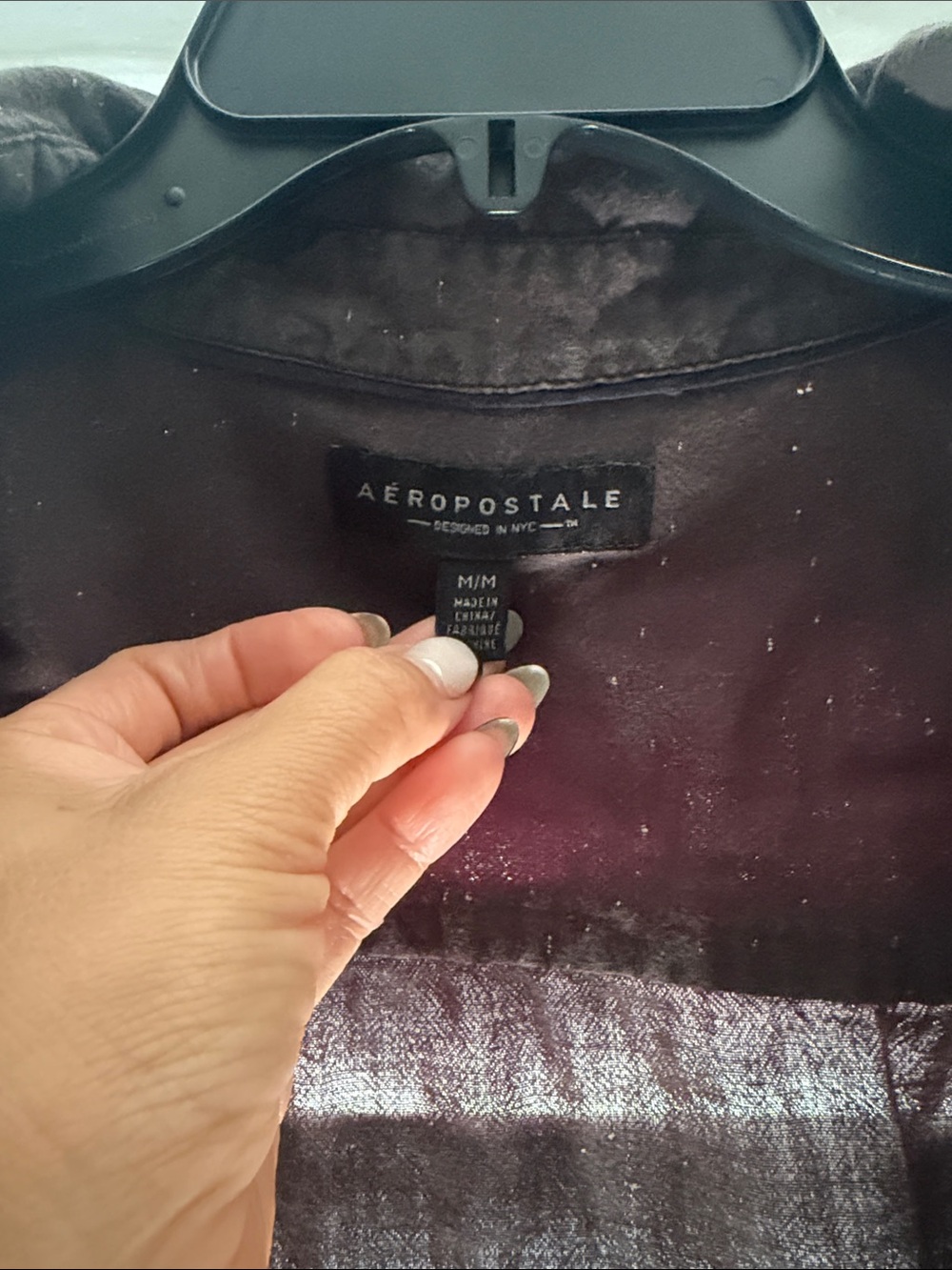 Aeropostale Women's Dark Purple Bomber Jacket